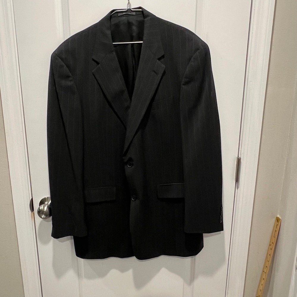 Austin Reed Mens Suit Jacket Pinstripe Black 43R